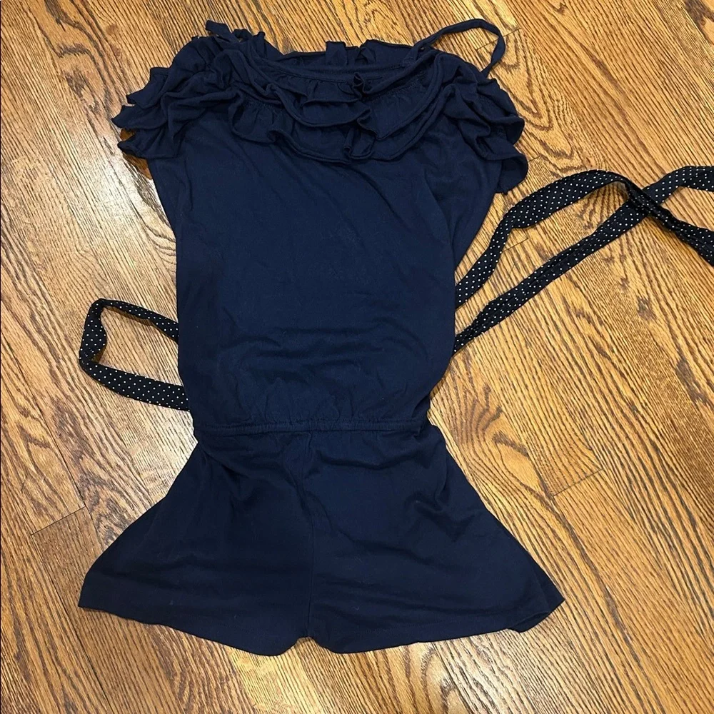 Ralph Lauren Girls Deep Blue Romper, size 16
